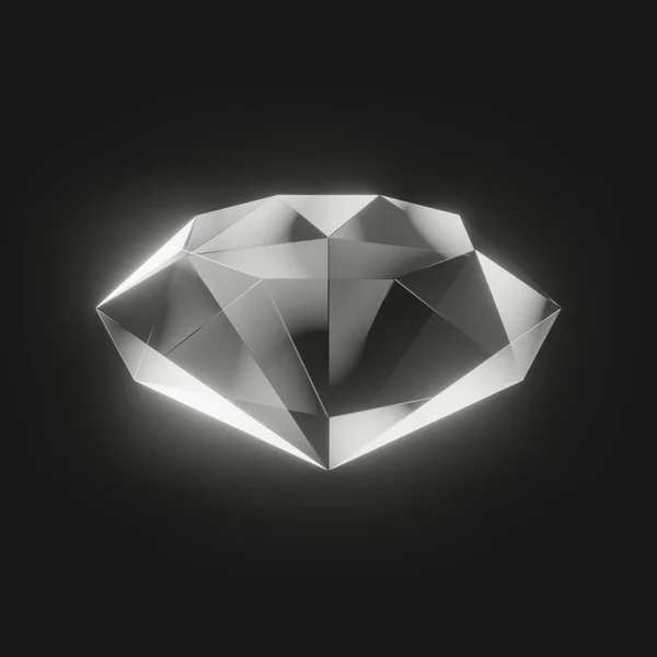 Символічне Зображення Діамантового Дорогоцінного Каменю Стильний Темний Дизайн — стокове фото