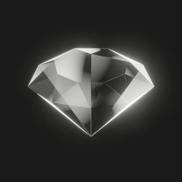Het Symbolische Beeld Van Een Diamanten Juweeltje Stijlvol Donker Design Stockfoto