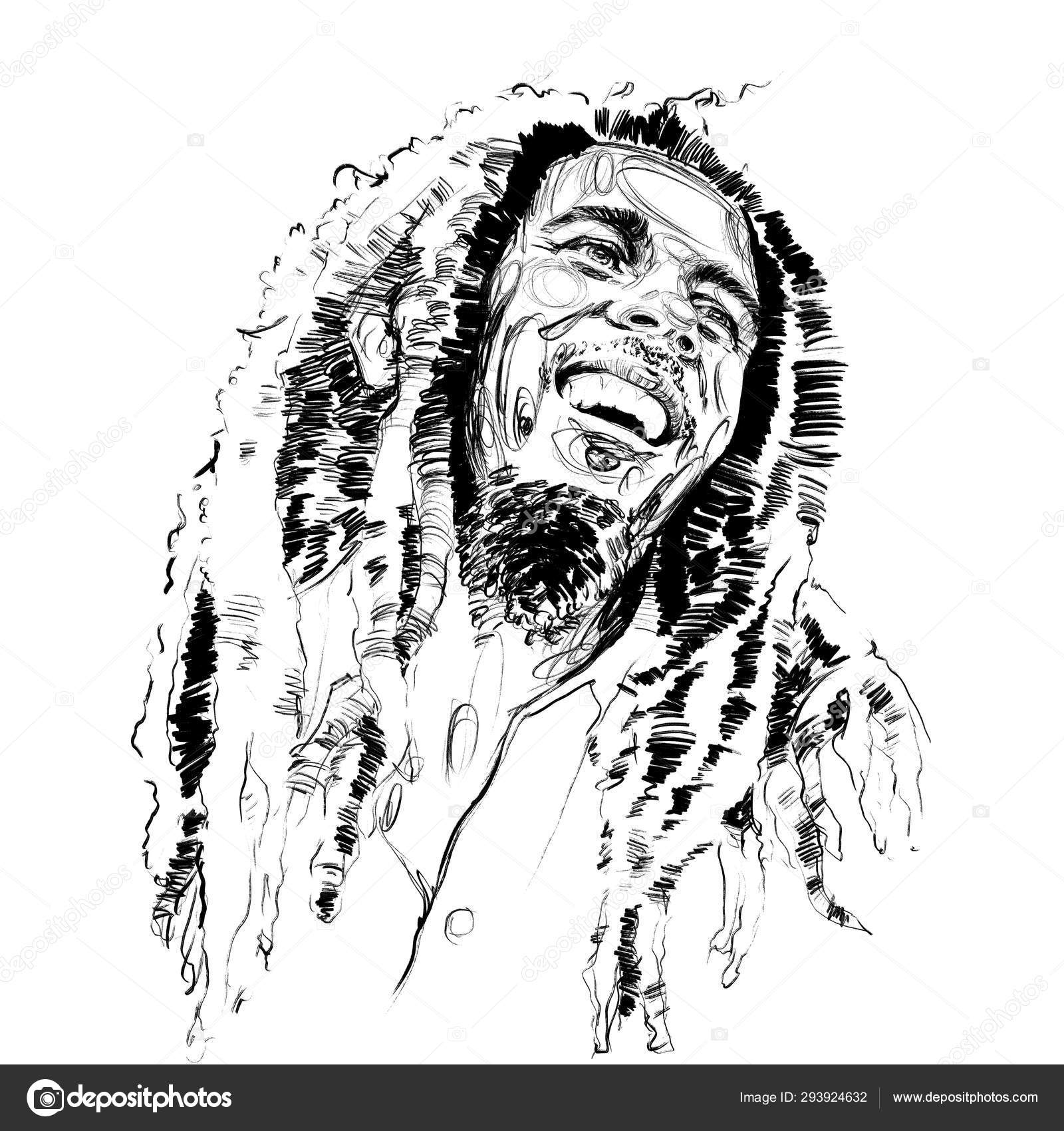 Bob Marley raggae art - Bryan Whipple Portraits - Drawings & Illustration,  Entertainment, Music, Reggae - ArtPal