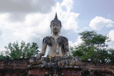 Eski Buda sukhothai eski şehir, dünya mirası, Tayland 'ın turistik yerleri.