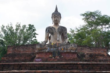 Eski Buda sukhothai eski şehir, dünya mirası, Tayland 'ın turistik yerleri.