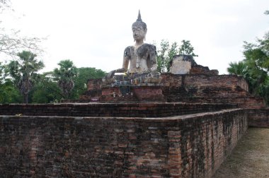 Eski Buda sukhothai eski şehir, dünya mirası, Tayland 'ın turistik yerleri.