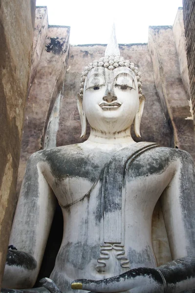 Estátua Buddha Velho Wat Chum Cidade Velha Sukhothai Herança Mundial — Fotografia de Stock
