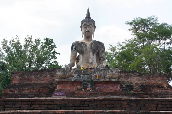 Vecchia Città Vecchia Buddha Sukhothai Patrimonio Mondiale Attrazioni Turistiche Della — Foto Stock