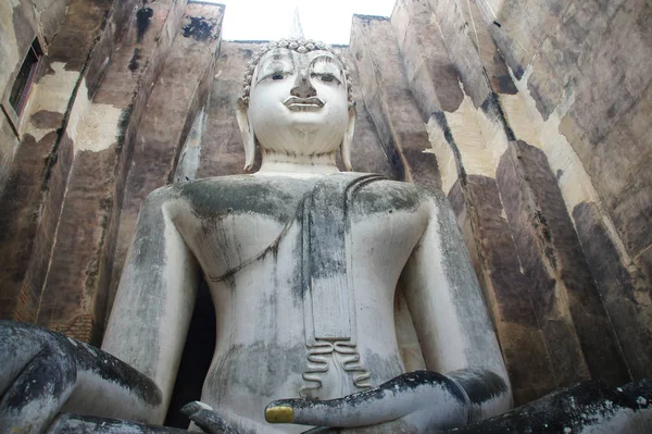 Estátua Buddha Velho Wat Chum Cidade Velha Sukhothai Herança Mundial — Fotografia de Stock