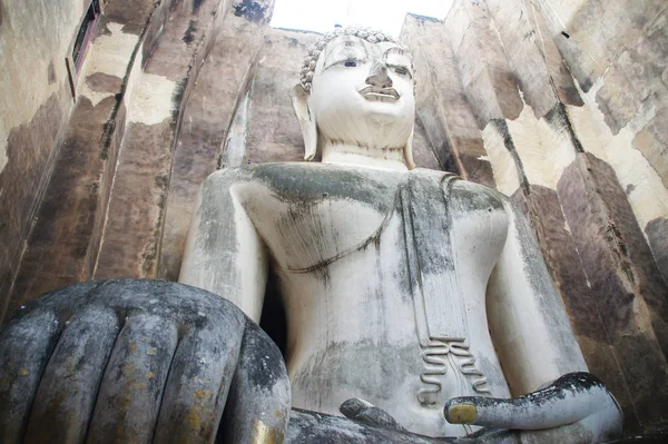 Gamla Buddha Staty Wat Chum Gamla Stan Sukhothai Världsarv Turistattraktioner — Stockfoto