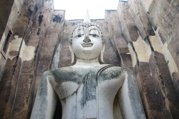 Gamla Buddha Staty Wat Chum Gamla Stan Sukhothai Världsarv Turistattraktioner — Stockfoto