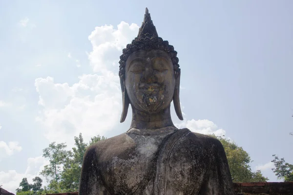 Gamla Buddha Sukhothai Gamla Stan Världsarv Turistattraktioner Thailand — Stockfoto