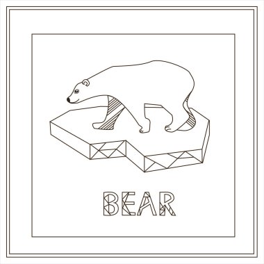 Buz lineer üzerinde Wite ayı