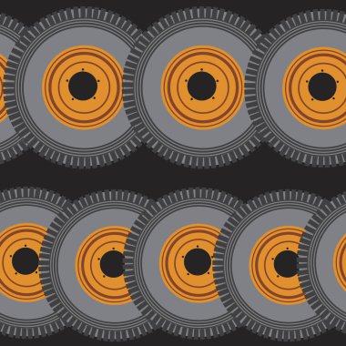 Bir bl üzerinde bir araba veya kamyon dikey lastikleri ile sorunsuz bir desen