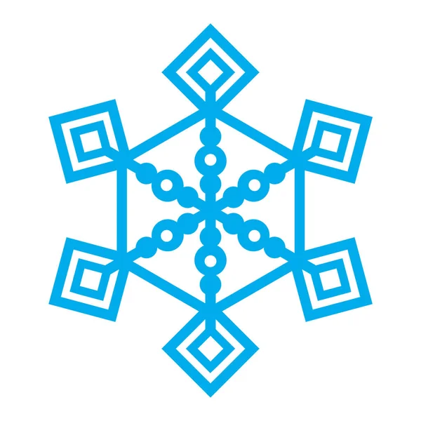 クリスマスとニューのためのrhombusとベクトル絶縁雪のフレーク — ストックベクタ