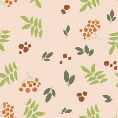 Kırmızı yaban mersinli ve lealı doğal bir vektör.