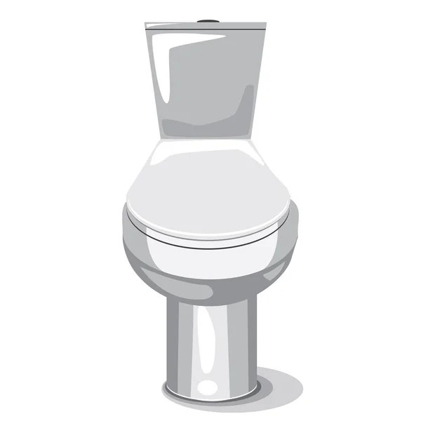 A isolated Single Plumbing White Toilet for design — Stock Vector