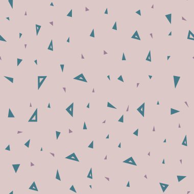 İskandinav dilinde yeşil üçgenli soyut, pürüzsüz bir desen.