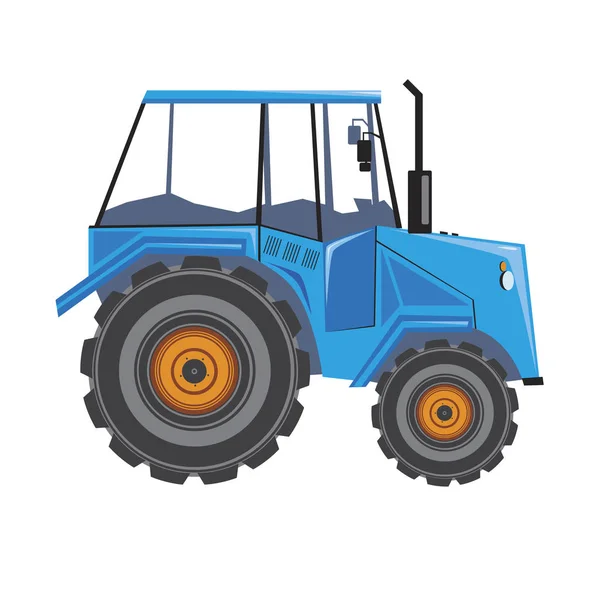 Ein Vektor-landwirtschaftlicher Traktor isoliert auf weißem Hintergrund für — Stockvektor