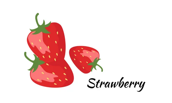 Frutta Alla Fragola Vettoriale Applicazioni Alimentari Siti Web Frutta Rossa — Vettoriale Stock