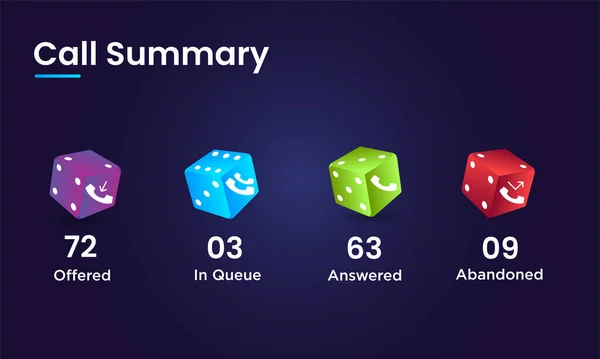 Samtal Sammanfattning Med Flerfärgad Tärning Koncept Som Visar Erbjuds Kön — Stock vektor