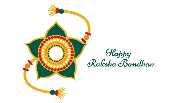 Šťastná Raksha Bandhan Vektor Rakhi Ilustrace Pro Pohlednice Transparenty Tisk — Stockový vektor