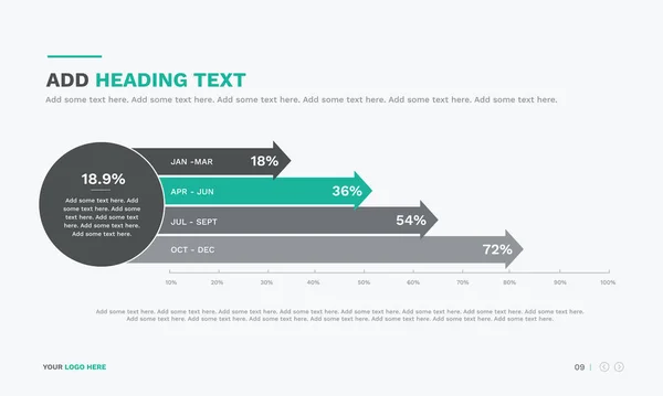 Circular Arrow Infographics Med Skala Och Månader Vektorillustration Affärsinformationsgrafik För — Stock vektor