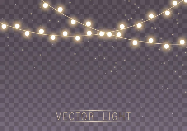 Luzes Lâmpada de Natal — Vetor de Stock