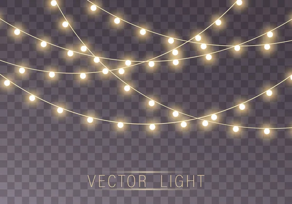 Fények karácsonyi lámpa — Stock Vector