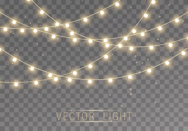 Luzes Lâmpada de Natal — Vetor de Stock