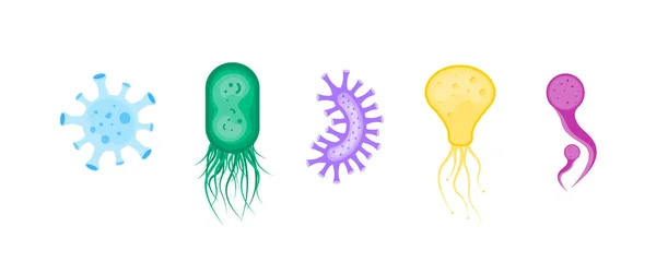 Bakterien, Bakterien, Mikroben — Stockvektor