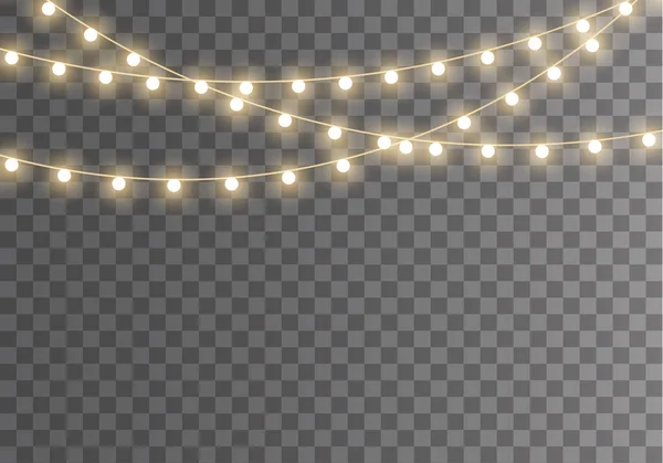 Işıklar Noel lambası — Stok Vektör