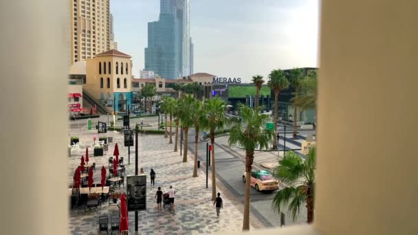 Dubai Oae Травня 2020 Beautiful View Jbr Walk Square Beige — стокове відео
