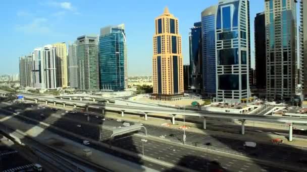 Dubai Verenigde Arabische Emiraten Maart 2020 Jumeirah Lakes Towers Wolkenkrabbers — Stockvideo