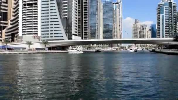 Dubai Eae November 2019 Dubai Marina Luxus Turisztikai Kerület Úszó — Stock videók