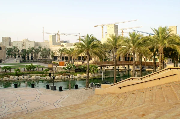 Dubai Emiratos Árabes Unidos Julio 2020 Hermosa Vista Souk Madinat — Foto de Stock