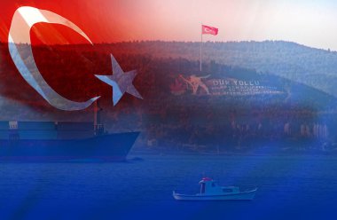 BİR HAZİRAN GÜN SÜRÜNDÜRLER, YAZIYOR. TURKISH FLAG
