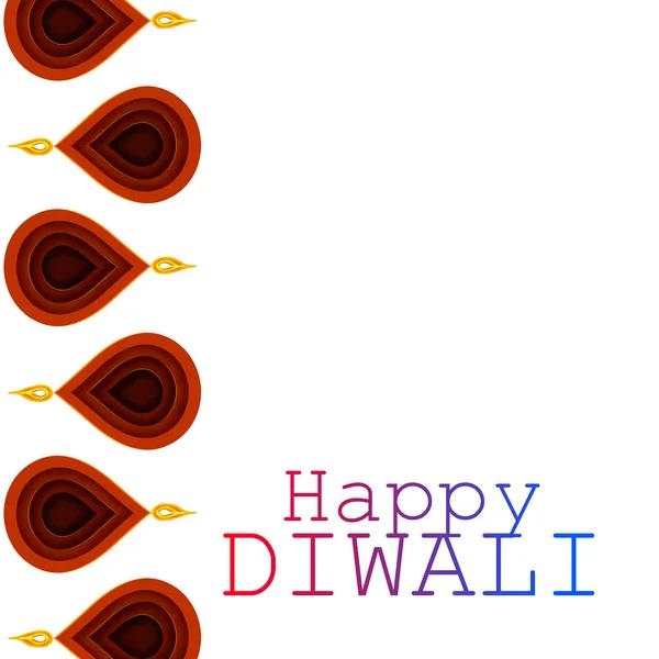 Happy Diwali Festival vacker design mall. Minimal komposition i papper snitt stil. Ställ semester bakgrund för branding gratulationskort, banner, omslag eller affisch. vektor illustration. — Stockfoto