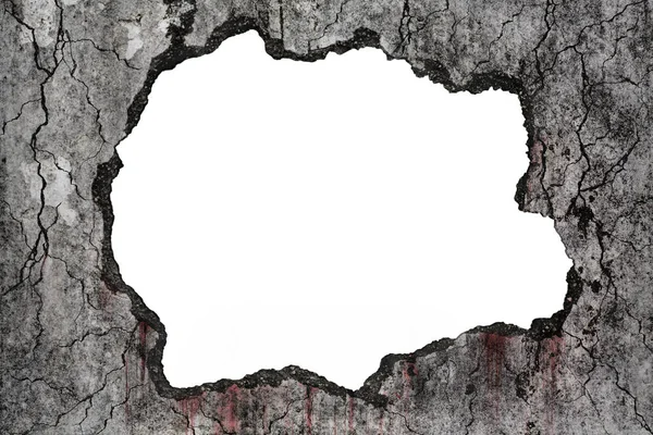 Bloody background scary on damaged grungy crack and broken concr — Stock Photo, Image