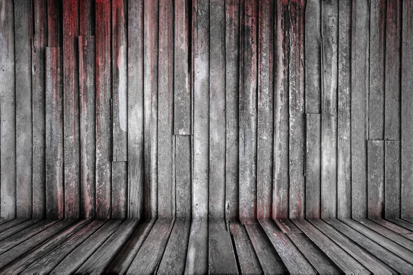 Bloedige achtergrond enge oude houten muur en vloer, concept van Ho — Stockfoto