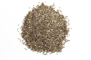 chia tohumları beyaz arkaplanda izole