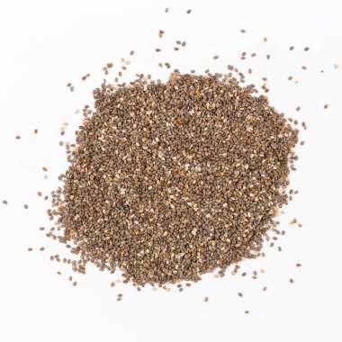 chia tohumları beyaz arkaplanda izole