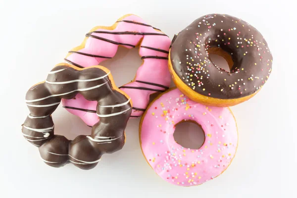 Donuts Isoliert Auf Weißem Hintergrund — Stockfoto