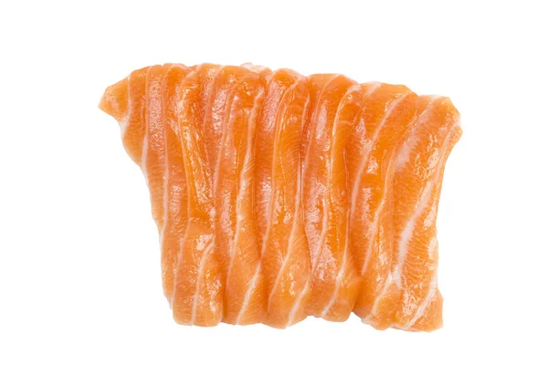 Salmão Sashimi Cru Fundo Branco — Fotografia de Stock