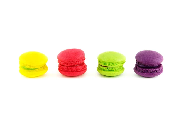 Beyaz izole macaroons — Stok fotoğraf