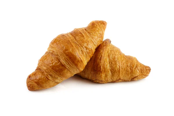 Croissant Isolado Fundo Branco — Fotografia de Stock