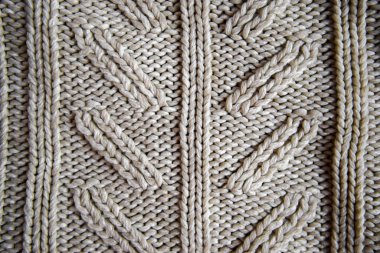 Güzel bir el yapımı yün desenli, sıcak bir kazak..