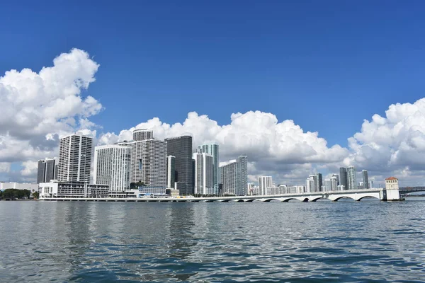 Utsikt Över Staden Miami Höga Byggnader — Stockfoto