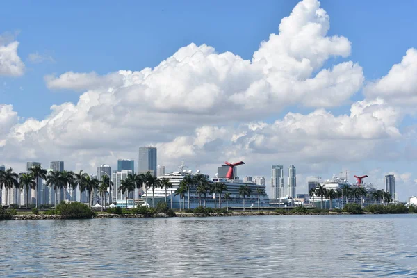 Utsikt Över Staden Miami Höga Byggnader — Stockfoto