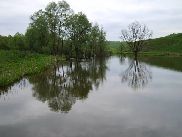 Peyezazh Mit Einem Teich Der Nähe Von Charkow — Stockfoto