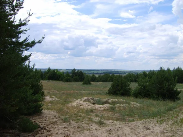 Landscape Ukrainian Forest Steppe Slobozhanshchina — Stock Photo, Image