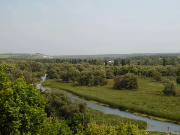 Речной Пейзаж Востоке Украины — стоковое фото
