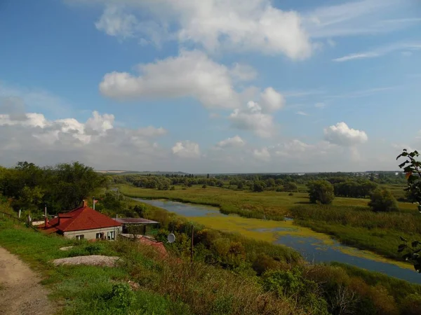 Flusslandschaft Osten Der Ukraine — Stockfoto