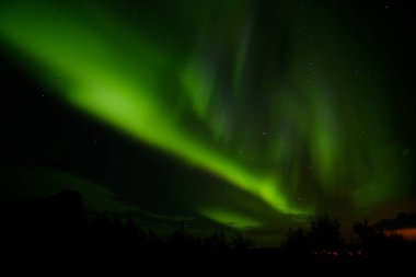 Renkli kuzey ışıkları (Aurora Borealis), İzlanda